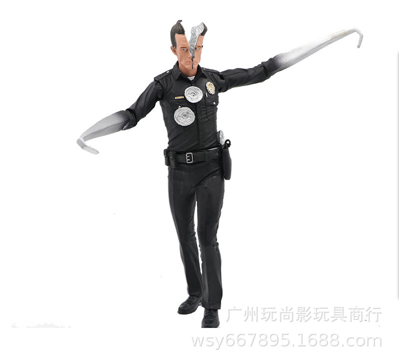 手办模型-玩尚影 neca电影经典 t1000终结者破头阿洛可动人偶玩具模型