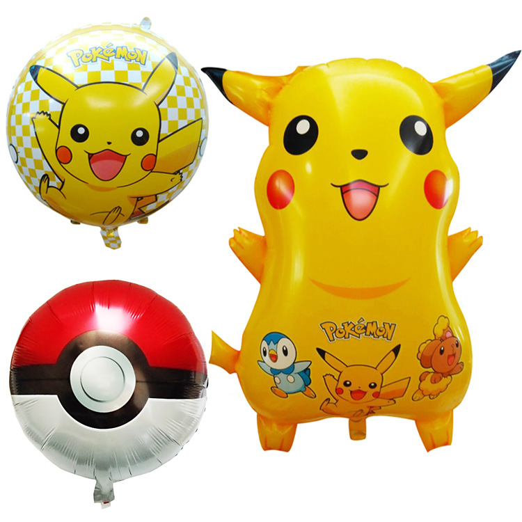 宝贝精灵宝可梦皮卡丘造型铝膜气球儿童生日主题派对装饰气球