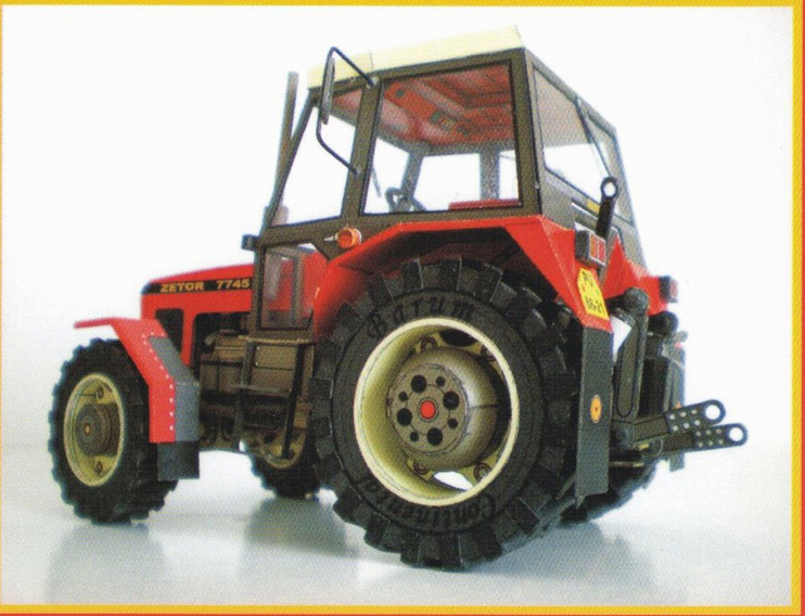 1:32捷克zetor 7745-7211拖拉机 纸模型 农用机械 手工diy剪纸
