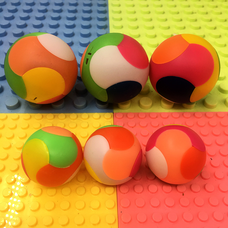 跨境热销益智儿童玩具魔方球智力拼插6块拼球拼装球积木地摊供货