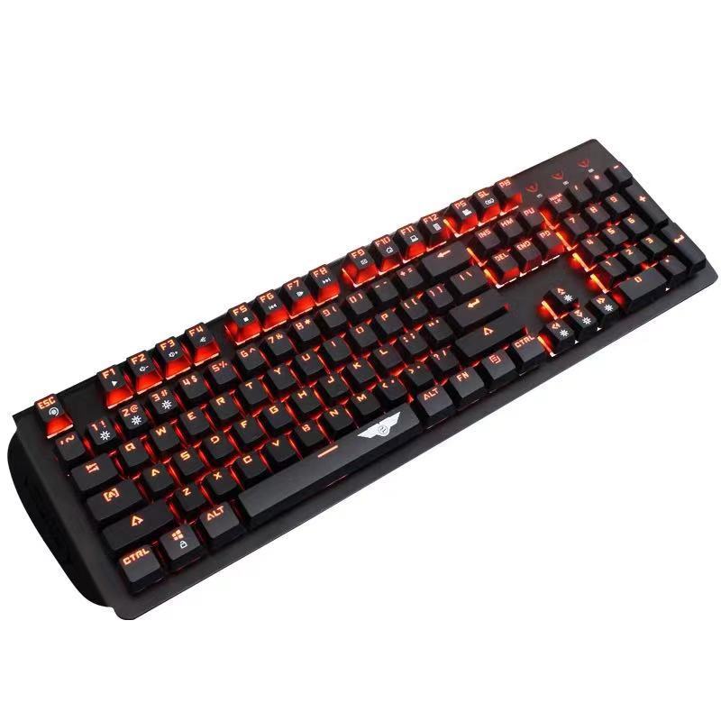新贵gm368发光机械键盘青轴家用网吧电脑台式插拔轴lol吃鸡游戏