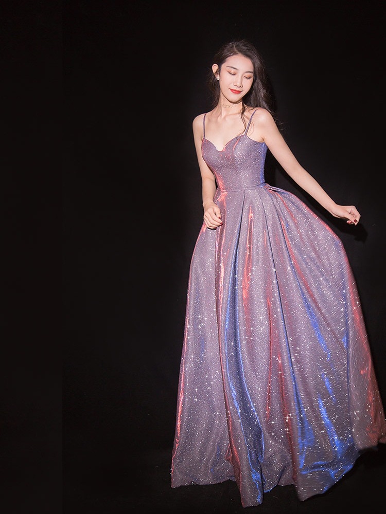 星空晚礼服2019新款生日派对小礼服宴会连衣裙礼服仙气梦幻气质