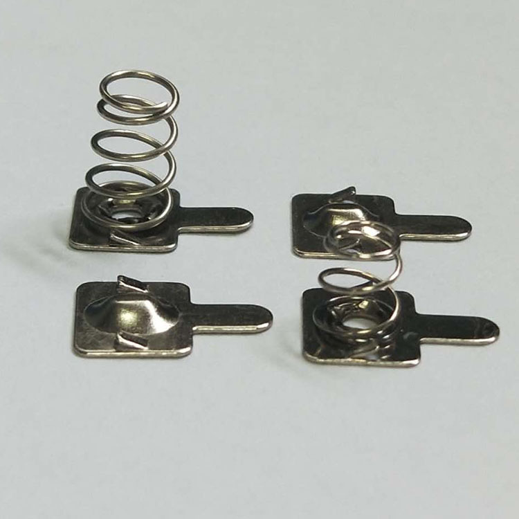 h1080电池片 电池接触片正负极弹片8.6mm*7mm 额温枪电池弹簧片