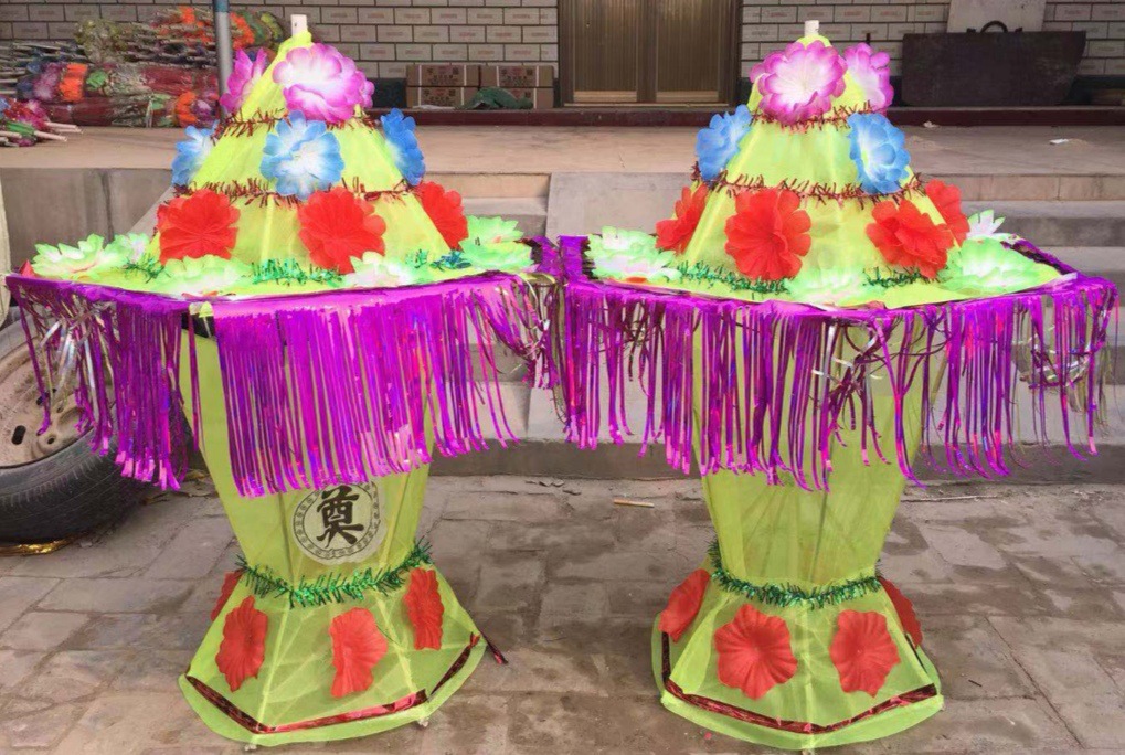 厂家批发纱布大花篮殡葬用品 小花圈百事葬礼丧事祭祀用品