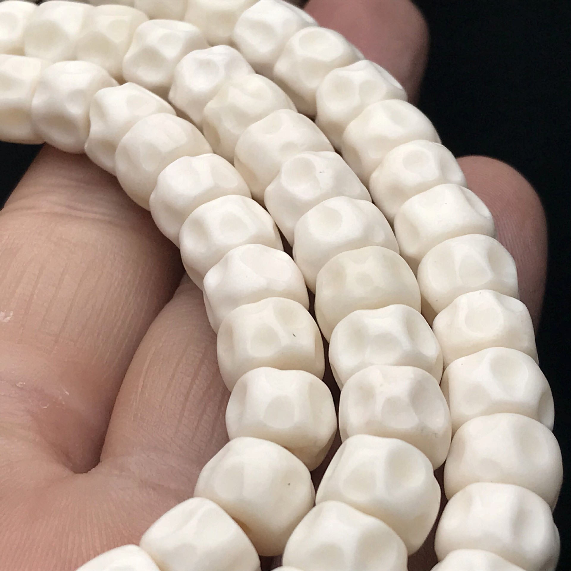 天然鹿骨雕刻百香籽 108颗佛手串 鹿腿骨念珠手链 文玩骨头
