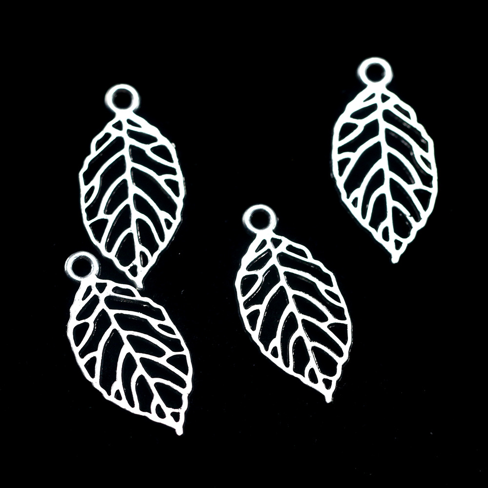 复古镂空树叶叶子吊坠合金配件 diy手工发饰手链吊坠手机饰品材料