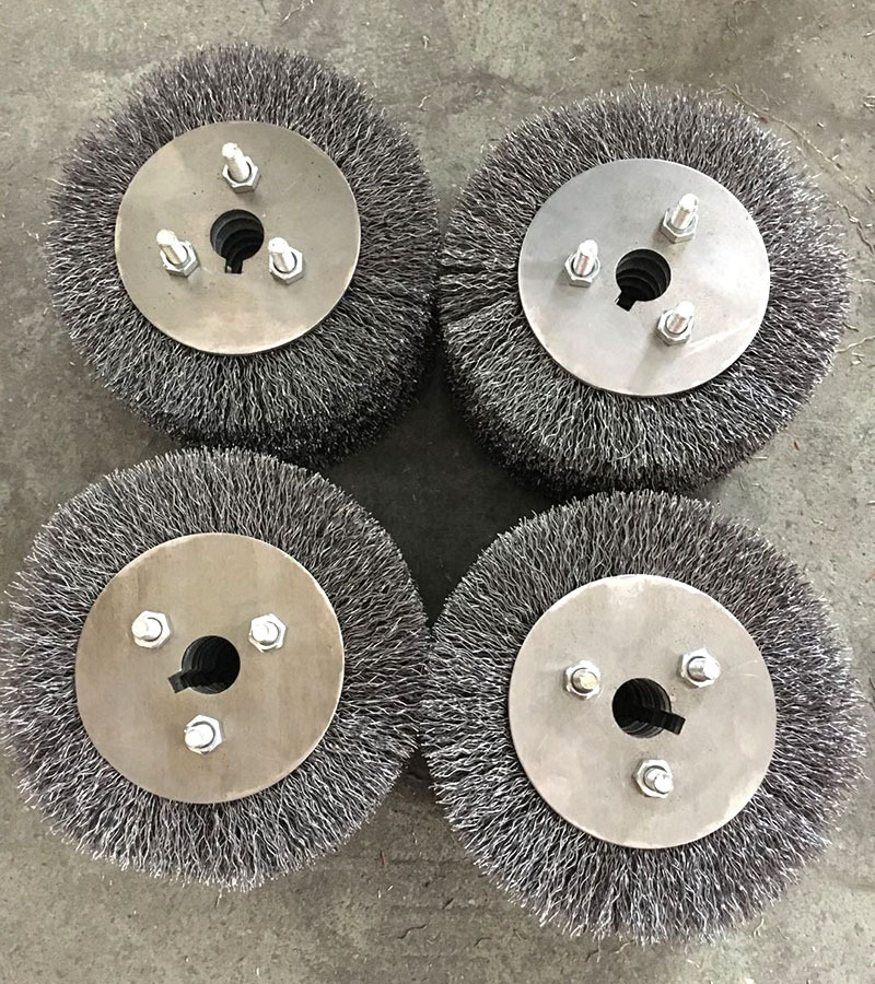 厂家直销钢丝刷轮打磨除锈工业抛光轮孔平型加厚加密钢丝轮刷定做