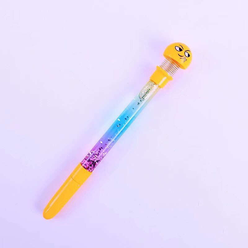 网红摇头公仔流沙笔抖音表情娃娃中性笔摇头仙女棒笔学生个性文具