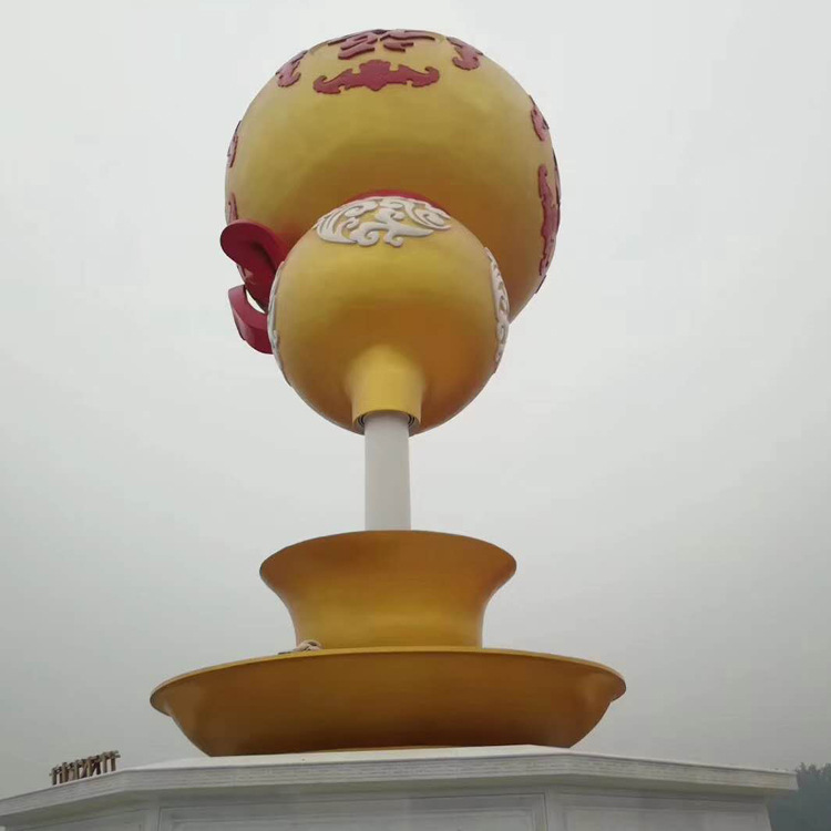 流水葫芦雕塑 天壶装饰品摆件 景区玻璃钢雕塑摆件 葫芦雕塑