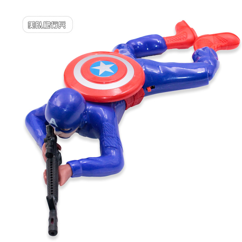 Bear out Electric Spider-Man Creeper Children's Toy with Light Sound Crawling Strong Brother Creeper Toy Wholesale