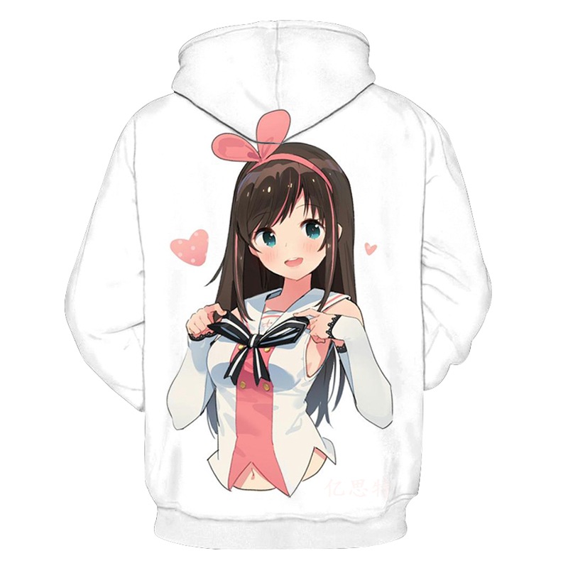 外贸动漫二次元少女3d数码印花卫衣帽衫wishebay速卖通