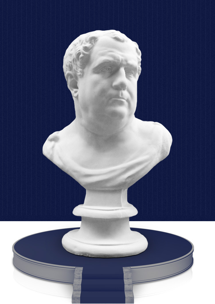 艺伯乐石膏像罗马王胸像65cm罗马将军素描写生静物教具雕塑摆件