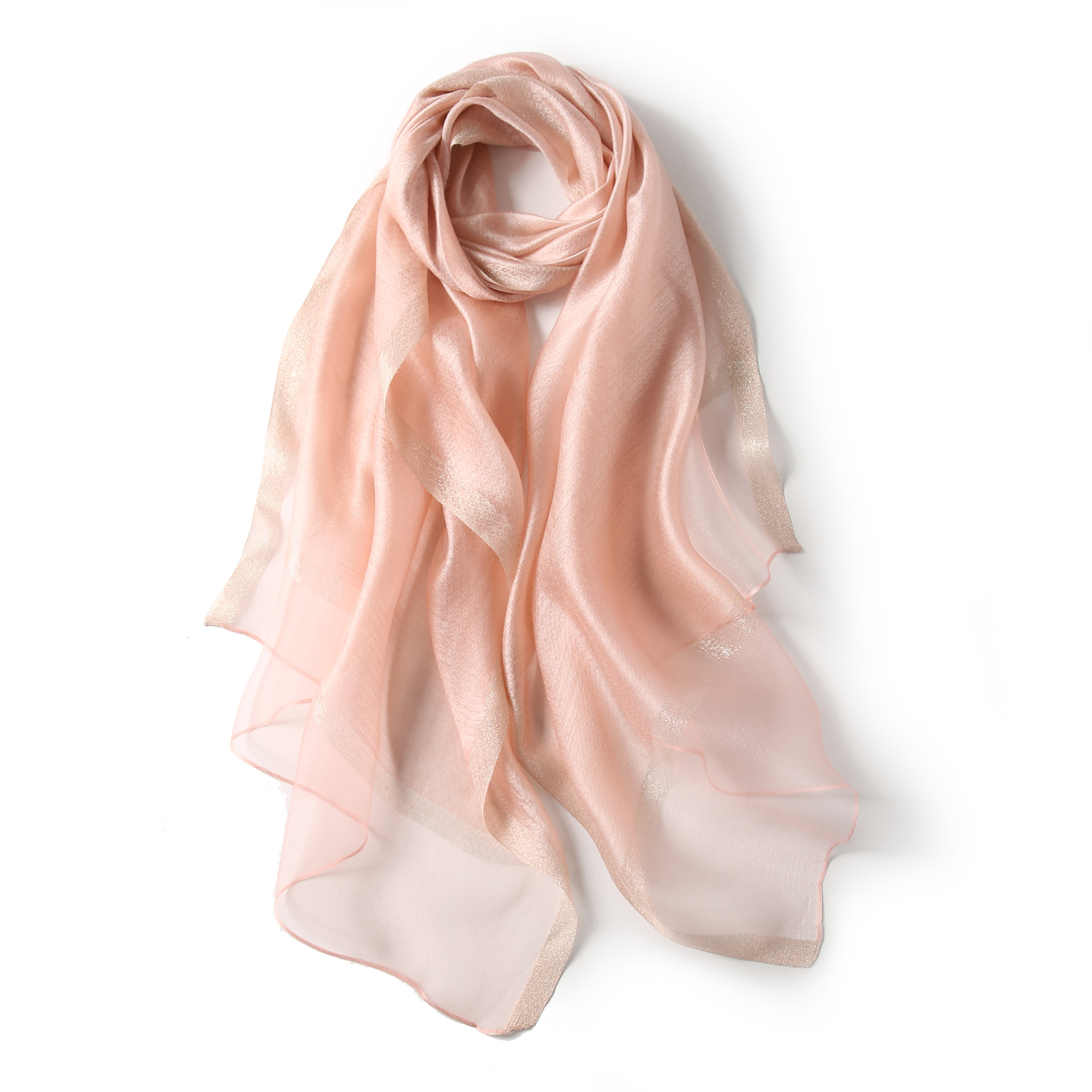 真丝围巾女冬季韩版同款金丝纯色真丝羊毛披肩桑蚕丝丝巾纱巾春秋