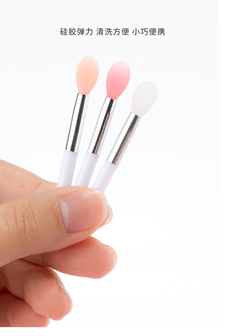 t3只盒装便携款唇刷口红刷迷你化妆刷唇膜刷子硅胶唇膏唇彩刷0.