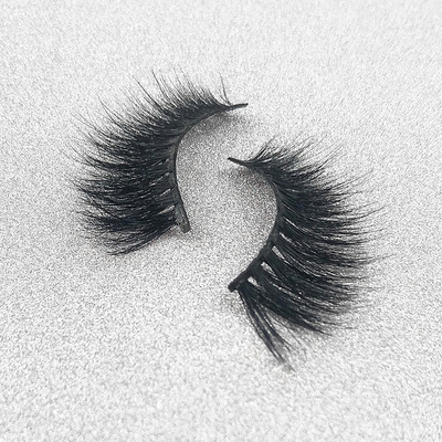 3d水貂毛e06眼尾加长交叉款纯手工编织眼睫毛跨境货源工厂直销oem