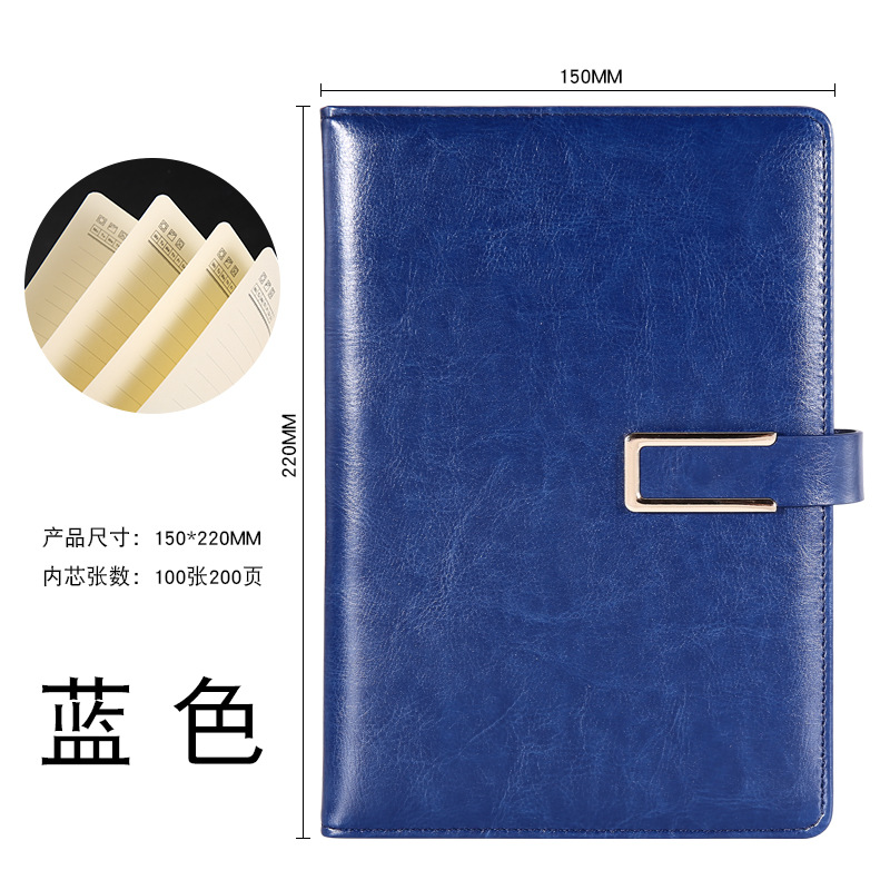 in Stock Wholesale Office Stationery Notebook U-Shaped Buckle Imitation Leather Business Notebook Made A5 Creative Notepad