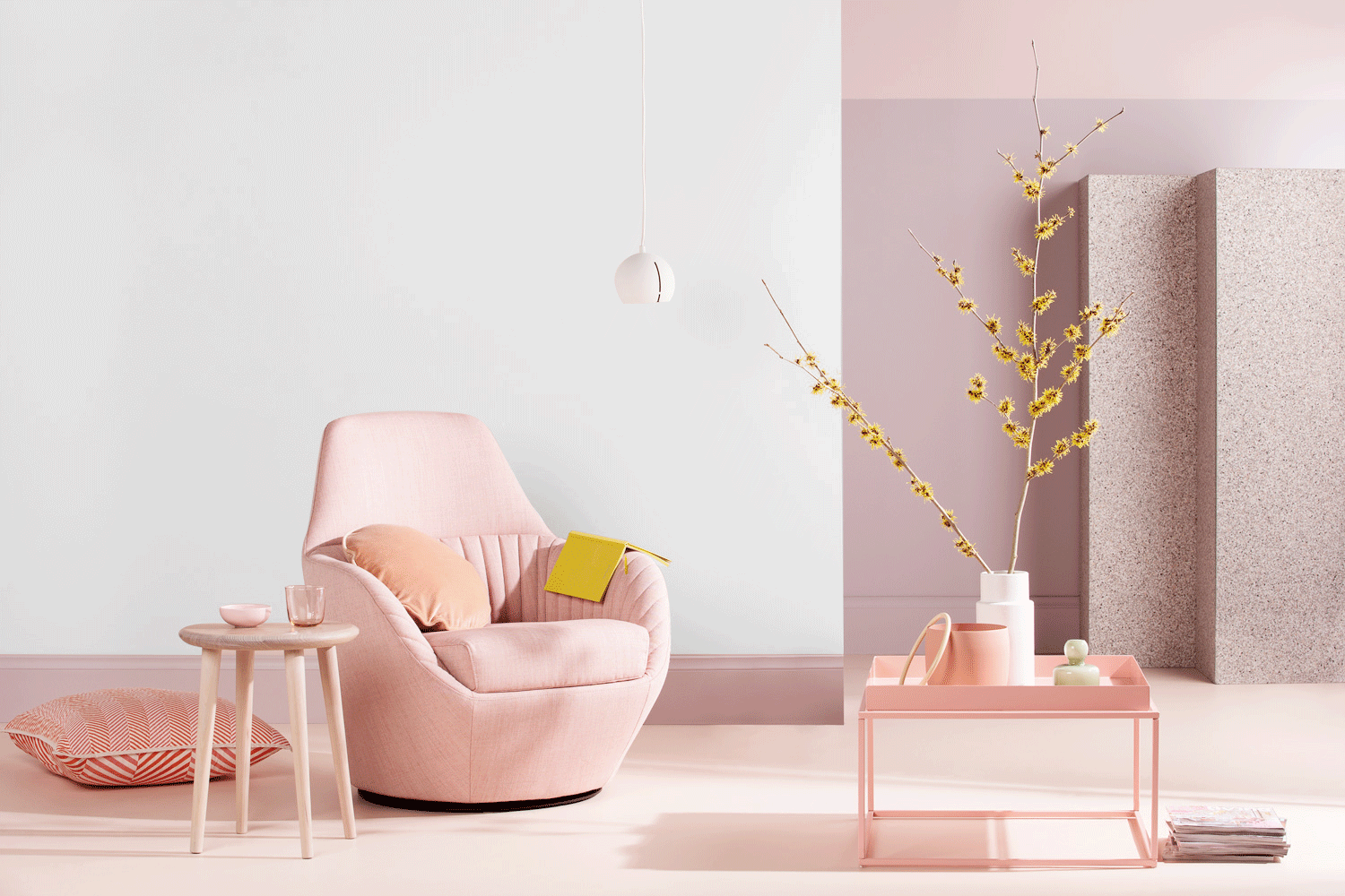 【防水抗污】ins网红粉色壁纸卧室少女心女孩房儿童房公主粉墙纸