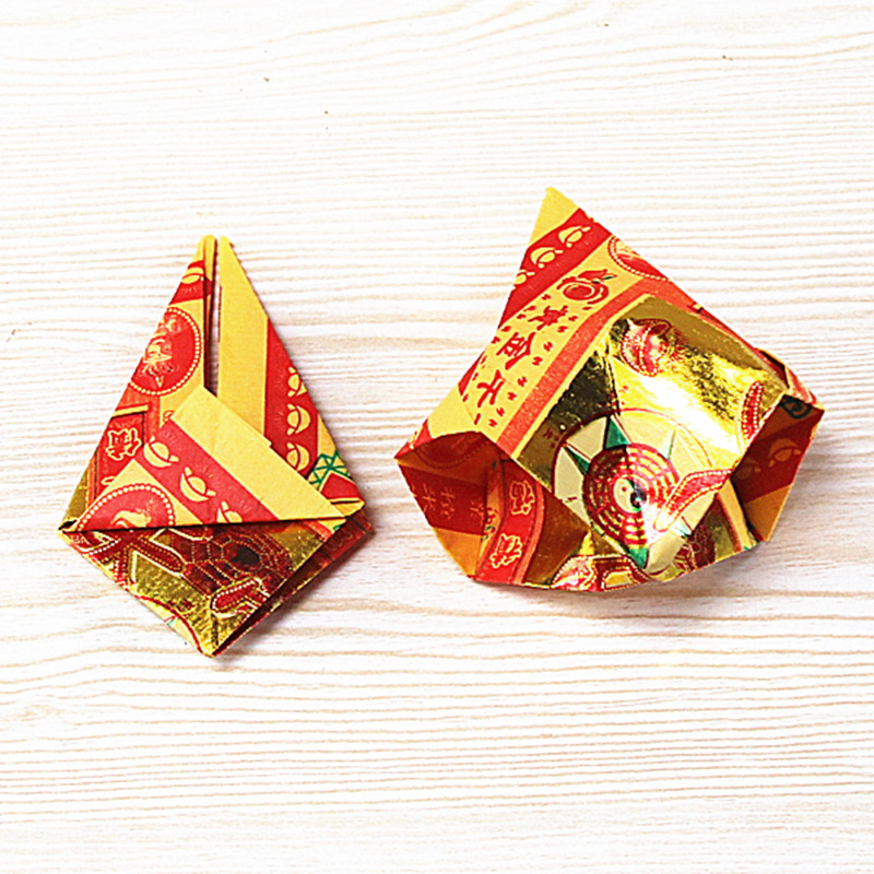 包邮手工折叠半成品还债狗头金1包40个黄纸烧纸烫金纸厂家直销用