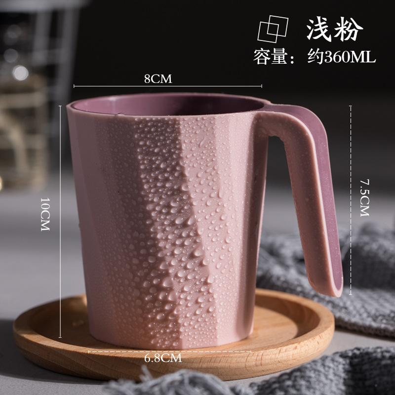 Creative Contrast Color Plastic Tooth Mug Students Cup Couple Cup Brushing Handle Cup 0170