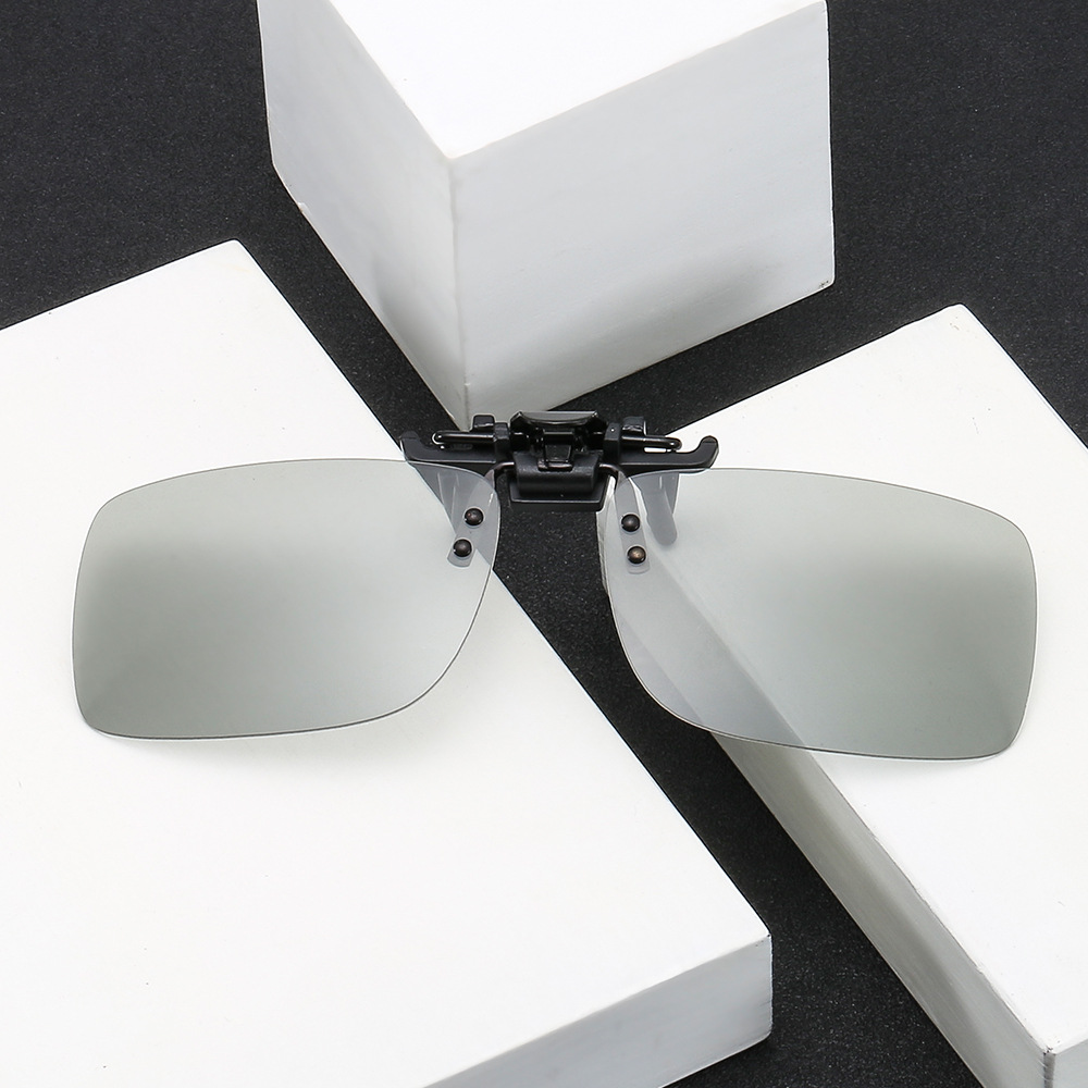 新款变色夹片方型偏光变色眼镜夹片偏光司机镜近视眼镜夹镜