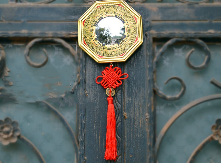 批发合金八卦镜挂件家用门口凹面镜凸镜八卦镜门挂饰