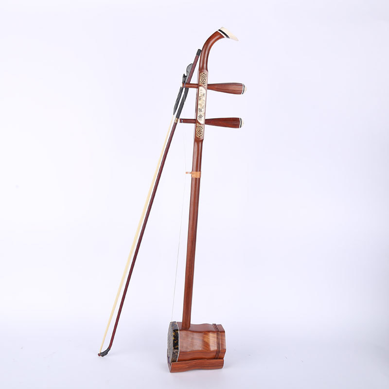 山东华鑫红檀二胡民族乐器 手工制造原木六角二胡 轻体盒包装乐器