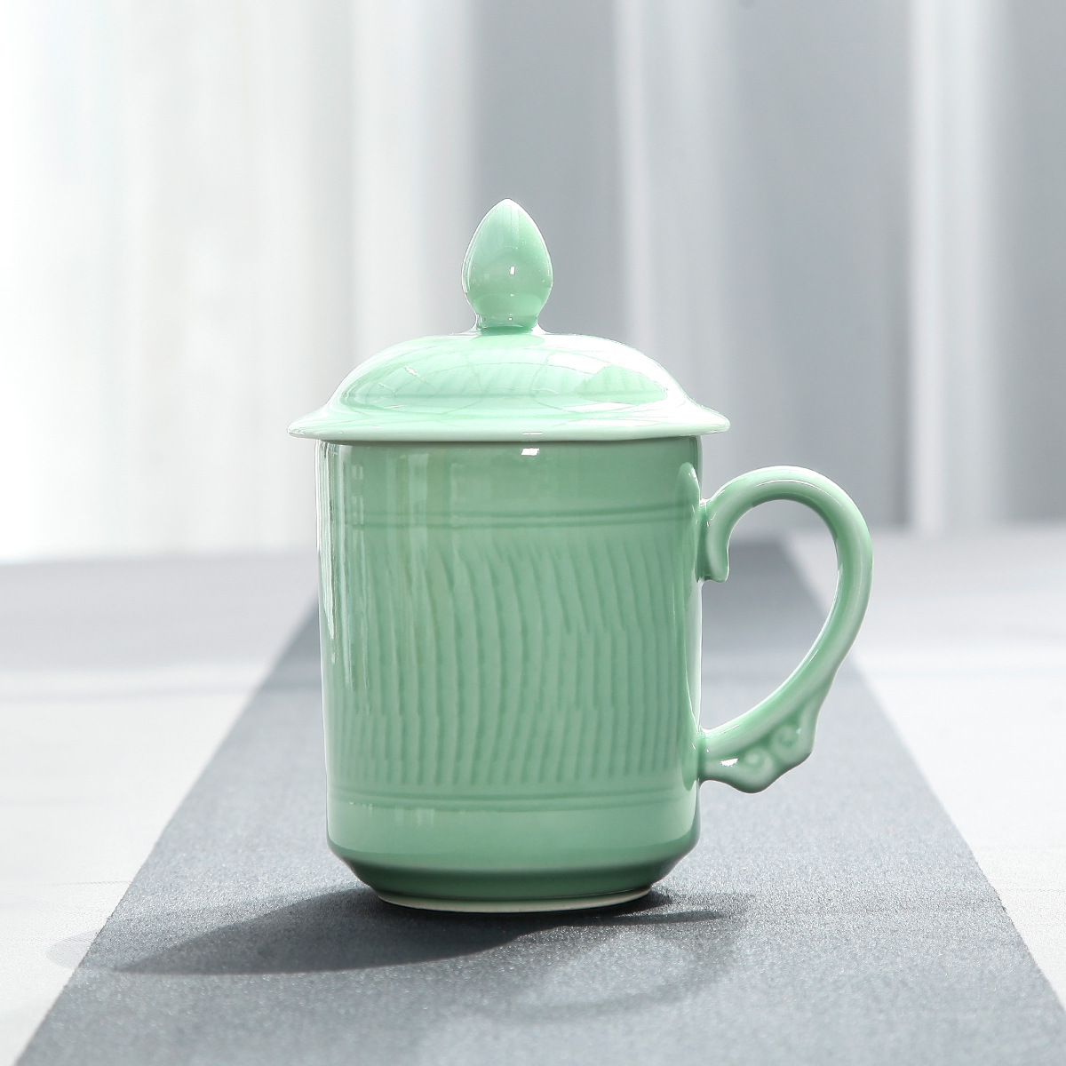 龙泉青瓷杯办公杯陶瓷杯个性创意马克杯水杯礼品杯企业定制logo