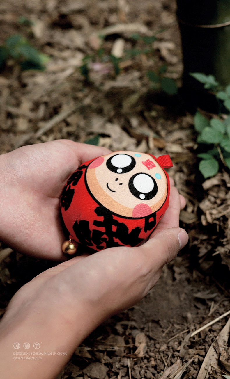 问童子小福神车载香薰 汽车室内挂件男女后视镜创意车载香薰挂件