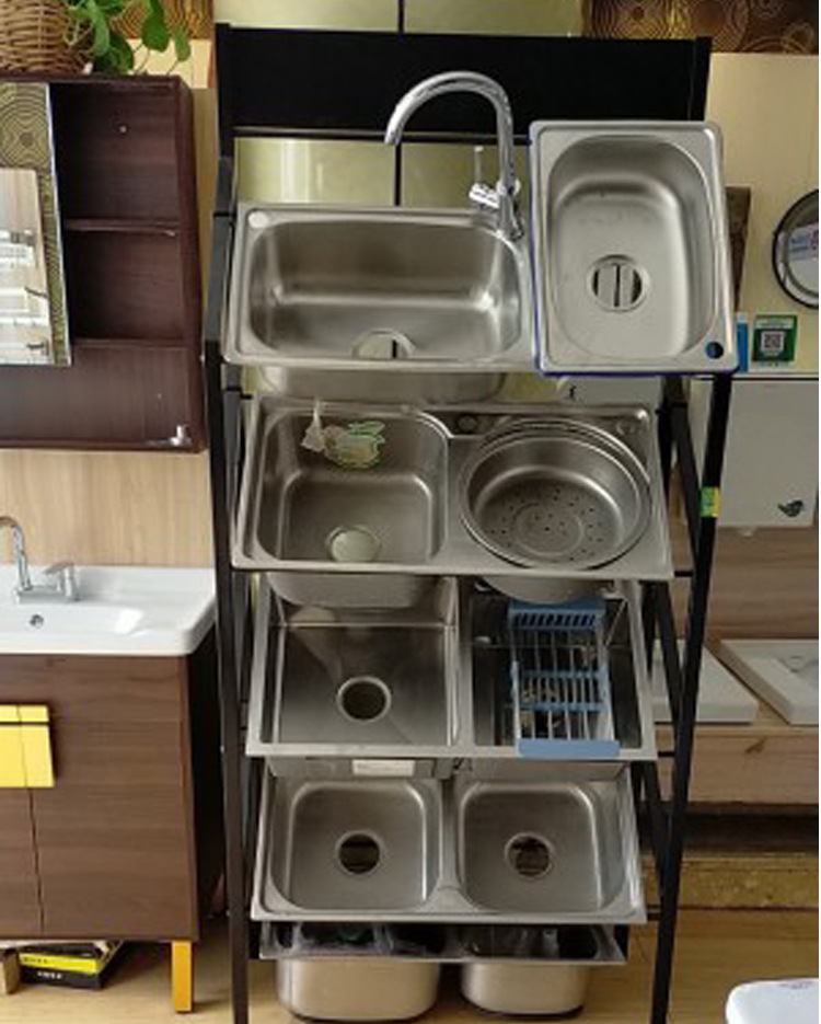 不锈钢水槽洗手盆洗菜盆展示架 厨房洁具展架样板架陶瓷展具定做
