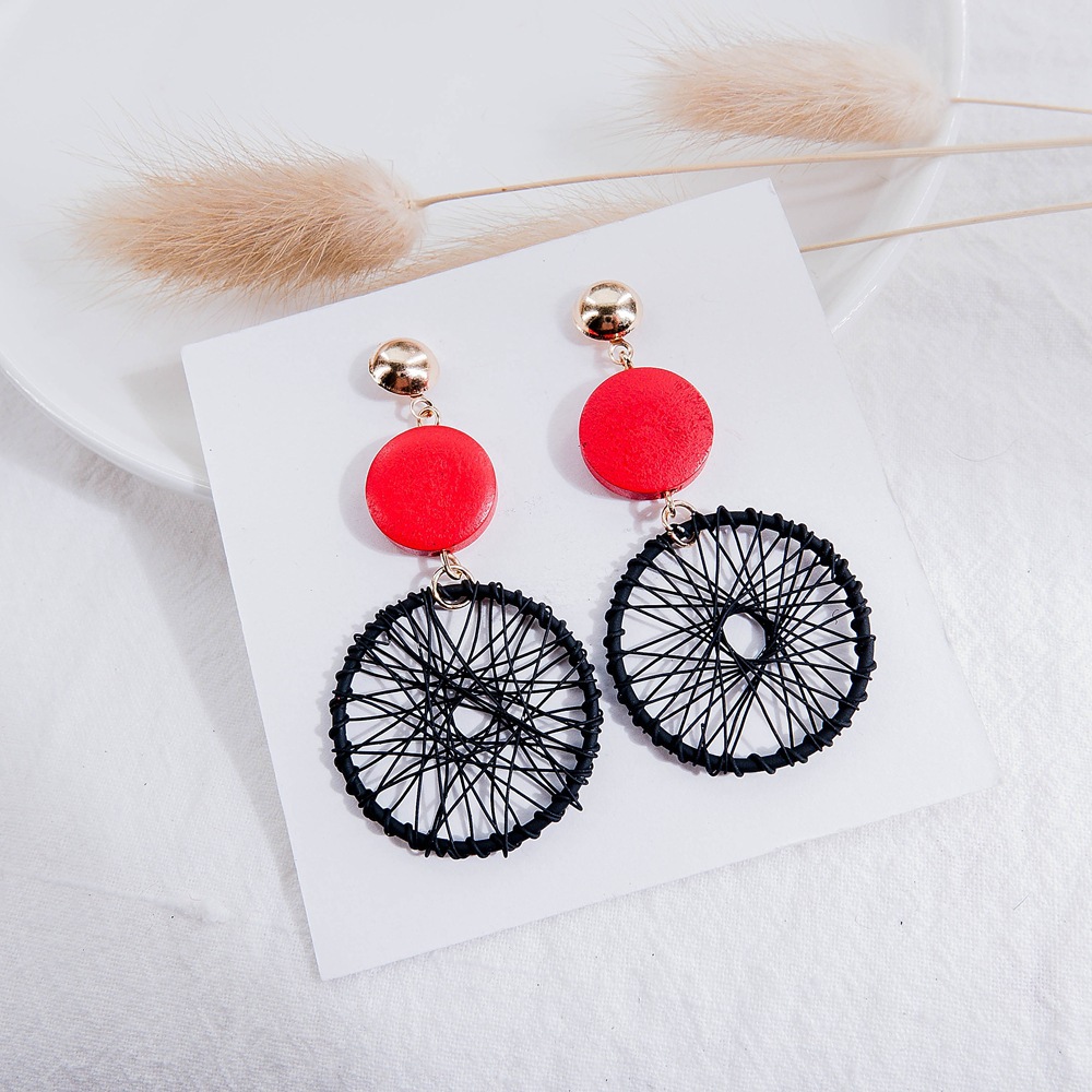 捕梦网少女耳环女韩国个性百搭气质度假耳坠摩天轮耳饰品潮人网红