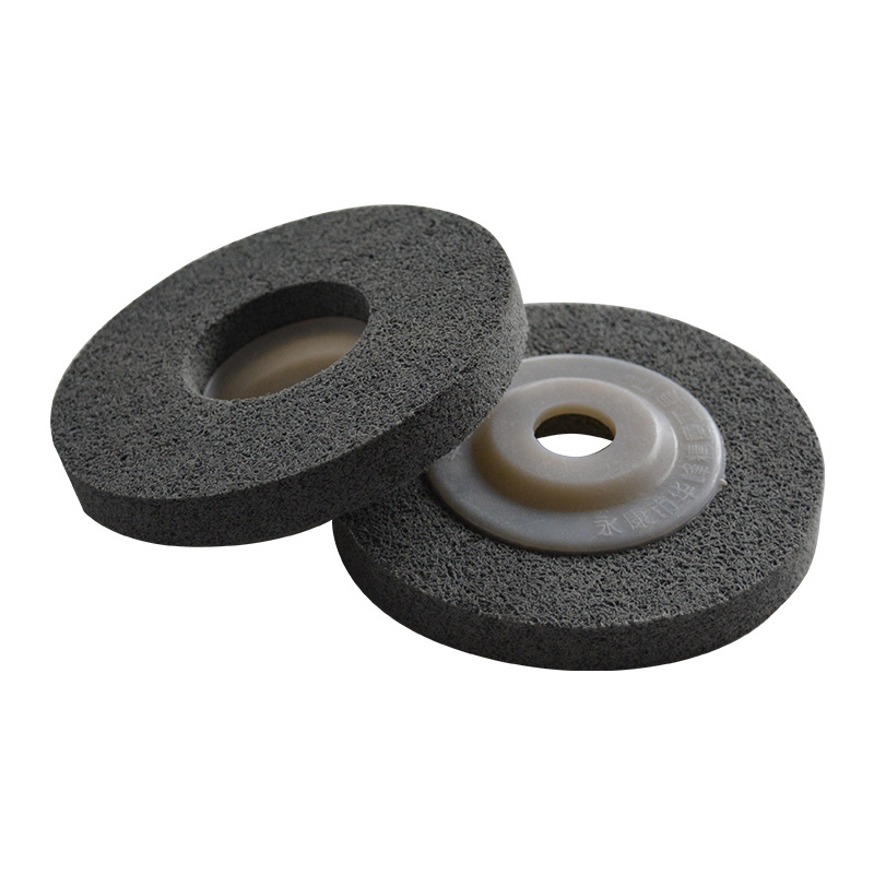 抛光轮尼龙抛光轮白鸽带盖不织布轮小尼龙轮角向纤维不锈钢打磨片