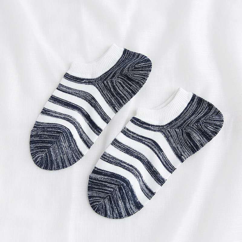 秋冬新款直角大后跟条纹厚日本袜船袜女精梳棉日系短袜子女士批发