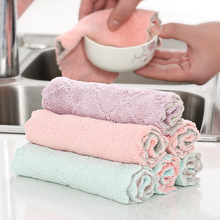 吸水洗碗布加厚擦桌布毛巾厨房不沾油清洁抹布擦手巾批发