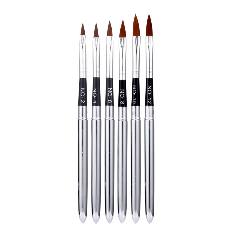 329 steel pipe combination crystal pen 6 pieces carving brush crystal pen carved pen black stick steel pipe combination