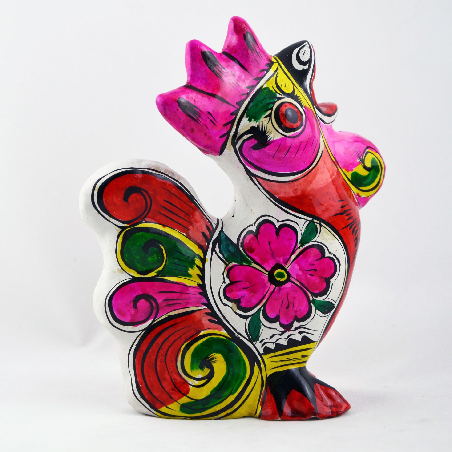 中国风特色出国礼品凤翔泥塑彩绘鸡送老外手工艺纪念品泥塑挂摆件