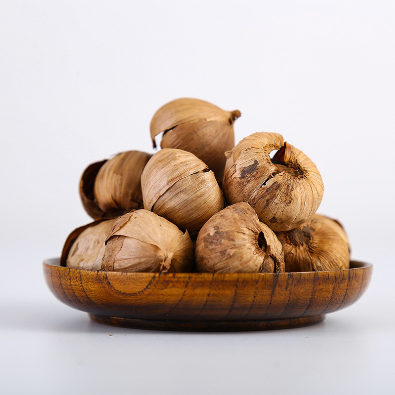 独头裂皮黑蒜 裂皮黑蒜独头蒜新鲜黑大蒜即食