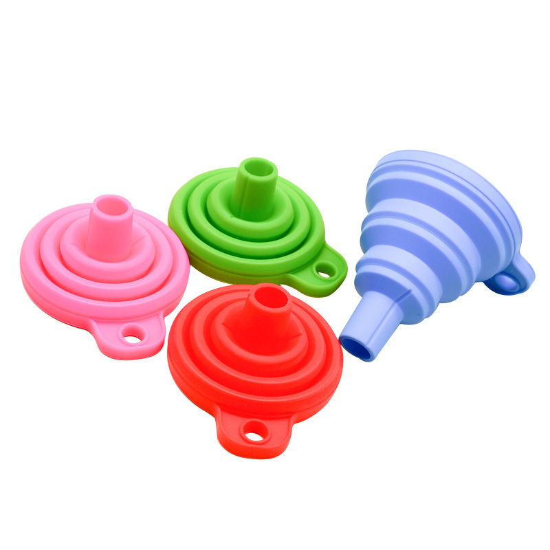 Collapsible Silicone Funnel Extendable and Shrinking Funnel
