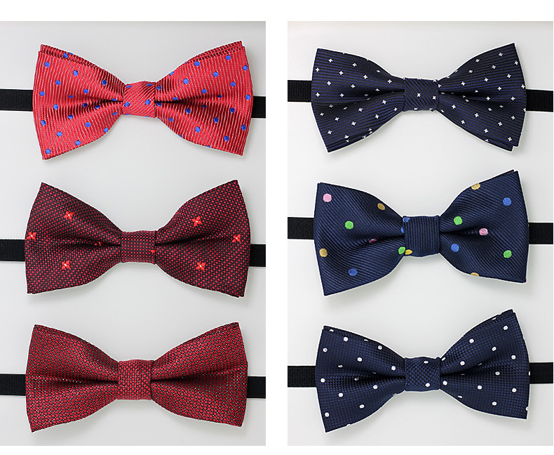 可爱q版儿童领结涤纶丝双层韩版宝宝领结领花带弹性皮筋 批发定做