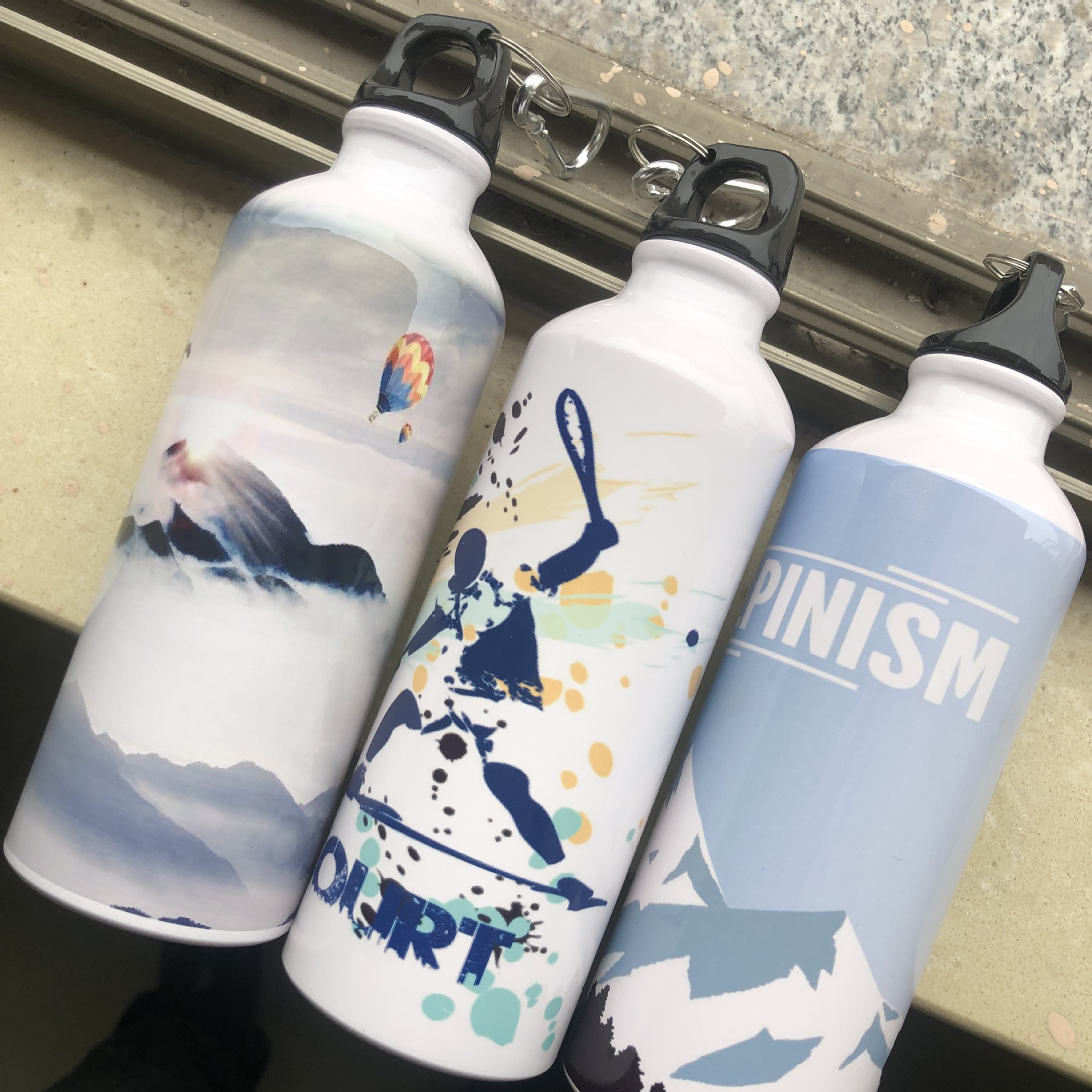 热转印水杯保温杯个性定制保温杯户外手提吊环杯子铝运动水壶定制