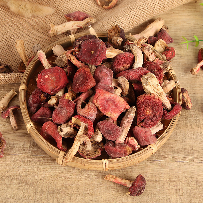 厂家直销云南小红菇 山珍野生菌正红菌包装干蘑菇 干货批发