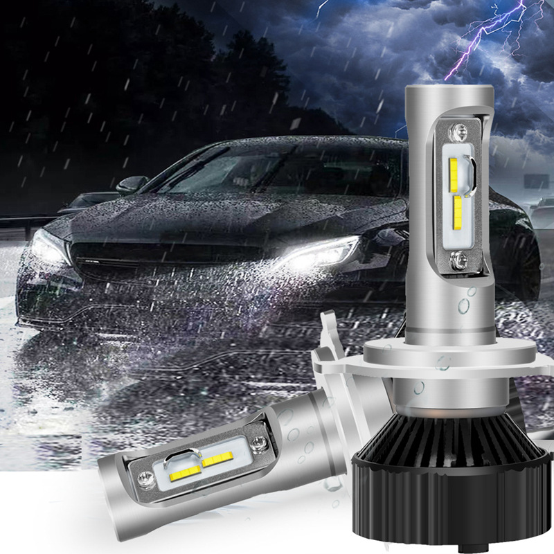 h4 led汽车前大灯迷你车灯灯泡远近光紫铜散热