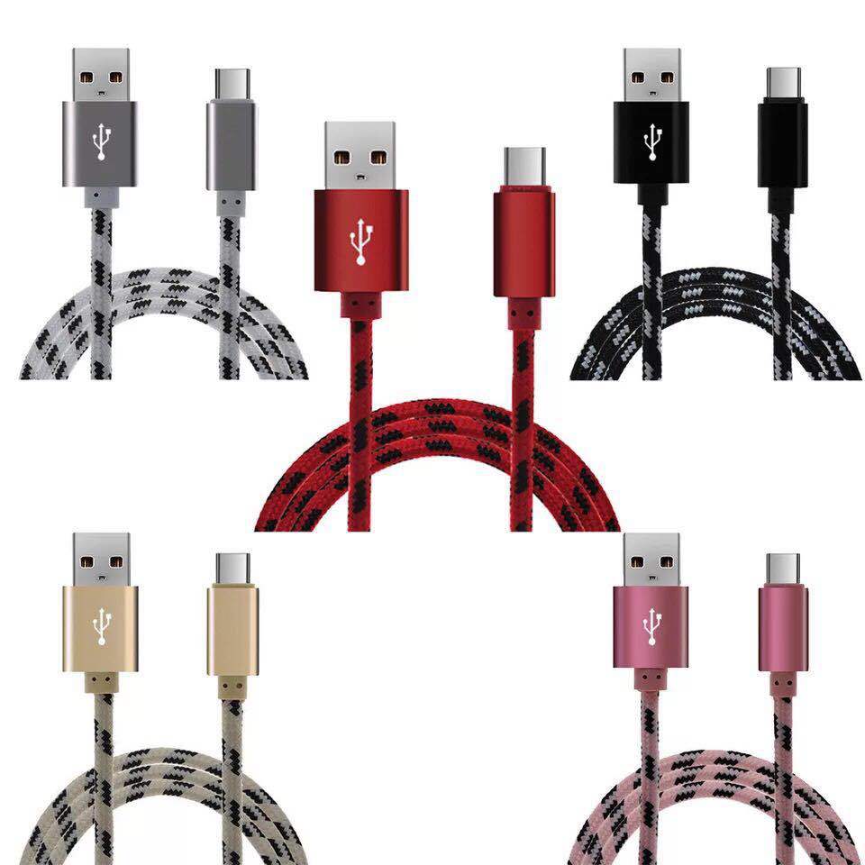 Cross-Border Hot 2a Tiger Plaid Aluminum Alloy Data Cable for Apple Android Type-c123 M Fast Charge Line