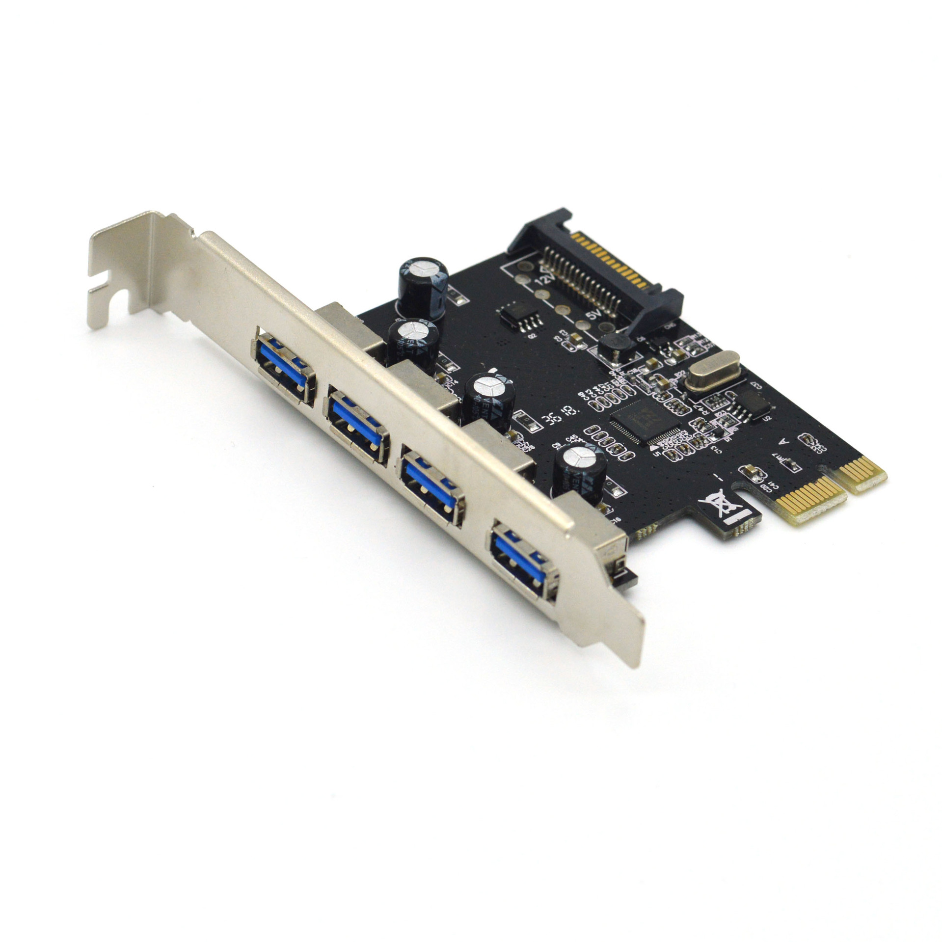 pci-e转2/4口usb3.0扩展卡 pcie转2个usb3.0接口转接卡带15pin