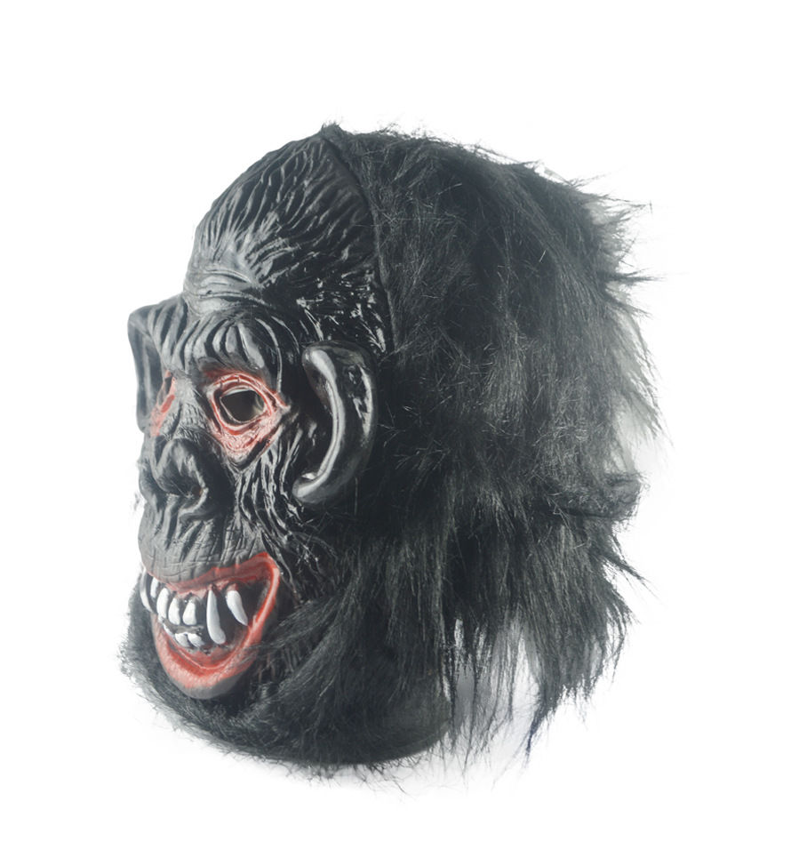万圣节搪胶猴子恐怖面具个性动物罩猩球崛起泰山男士头套猩猩面具