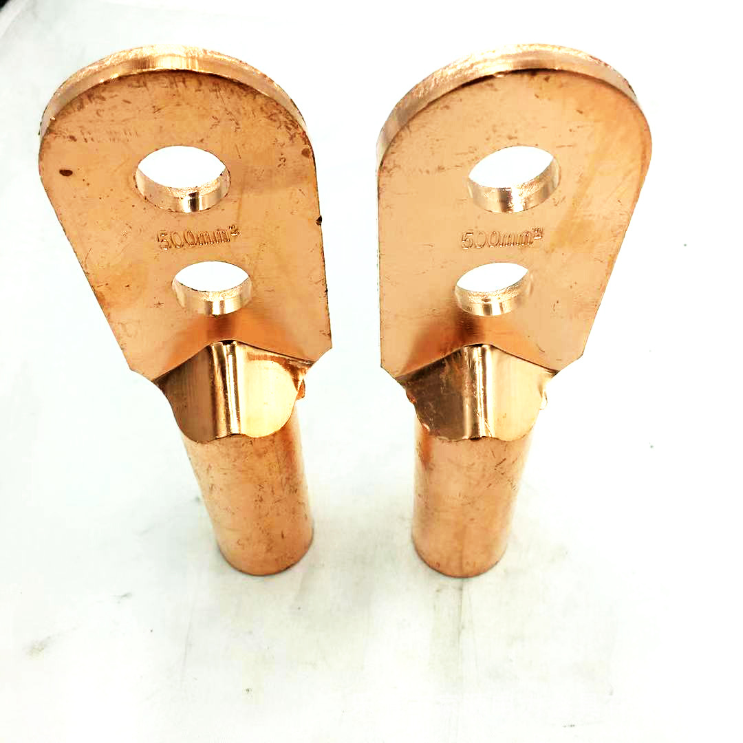 厂家直销双孔铜线耳dts-500平方铜双孔接线端子定做非标铜端子