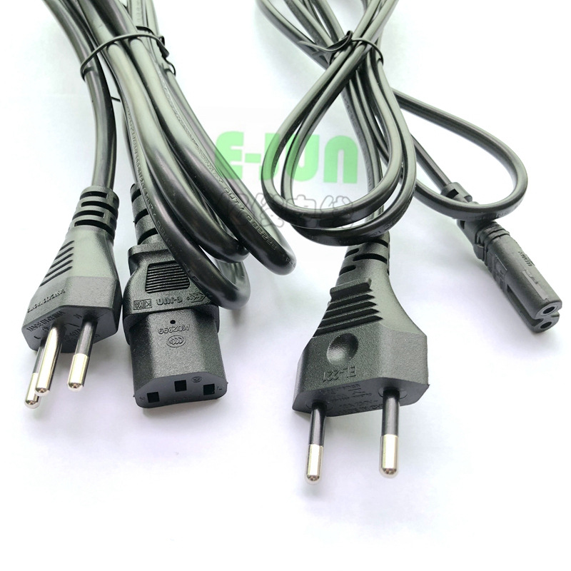 uc巴西电源线 巴西三插品字尾 3芯0.75平方 巴西规巴西标ac插头线