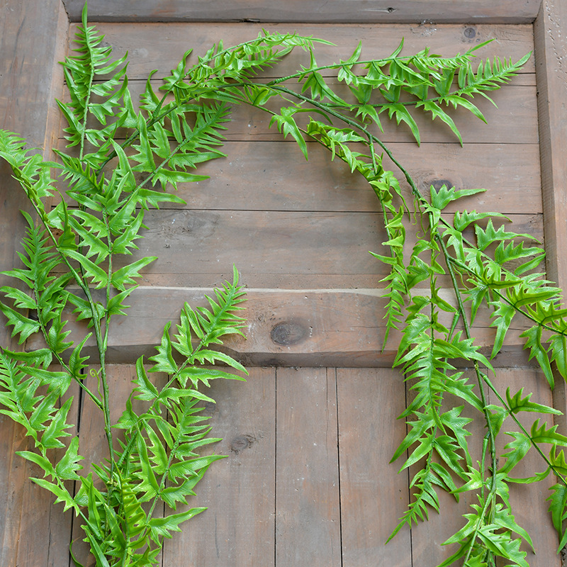 逼真手感2米长条波斯绿叶子藤蔓藤条植物缠绕婚庆造景装饰塑料假