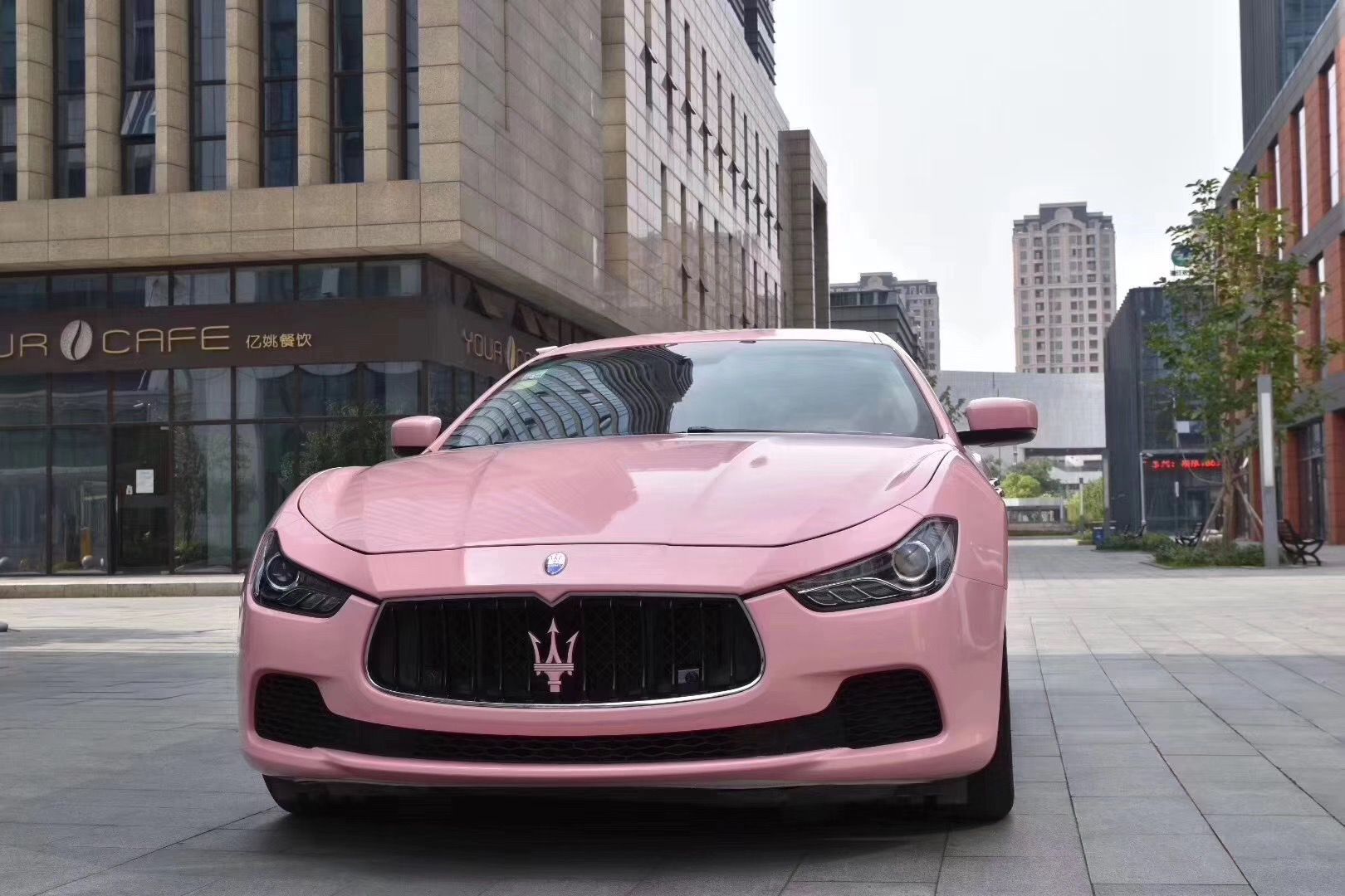 水晶亮光胭脂粉红 贝壳粉 淡粉 亮粉 水晶粉汽车车身改色膜