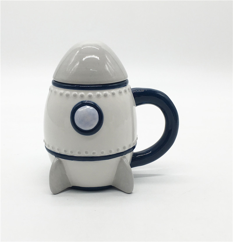 陶瓷宇航员火箭椒盐瓶火箭宇航员造型椒盐罐宇宙探索系列调味瓶