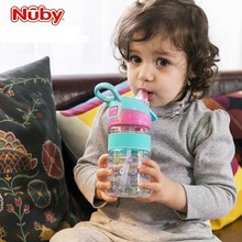 美国Nuby努比 夏季儿童运动水杯宝宝水壶便携小学生吸管杯夏天